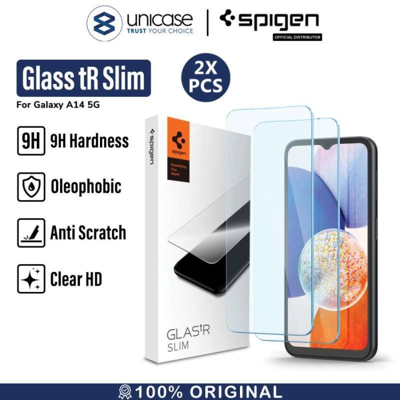 Tempered Glass Samsung Galaxy A14 5G Spigen Glas tR Slim Clear Cover
