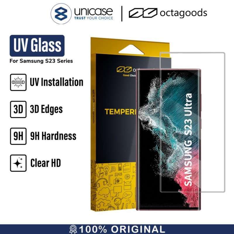 Tempered Glass Samsung Galaxy S23 Ultra Plus Octagoods UV Full Cover