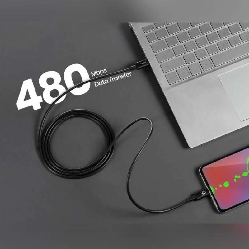GravaStar USB-C 100W Charging Cable - Black GRAVASTAR TC_BLK
