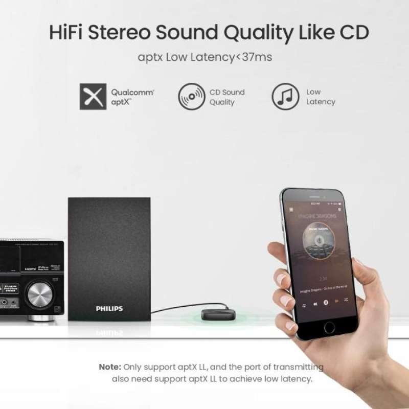 UGREEN Bluetooth 5.0 Receiver / Transmitter Audio Adapter Aux APTX - CM279 70304