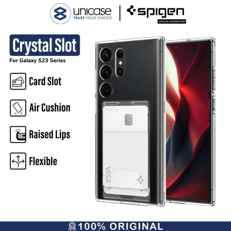 Case Samsung Galaxy S23 Ultra Plus Spigen Crystal Slot Card Holder TPU