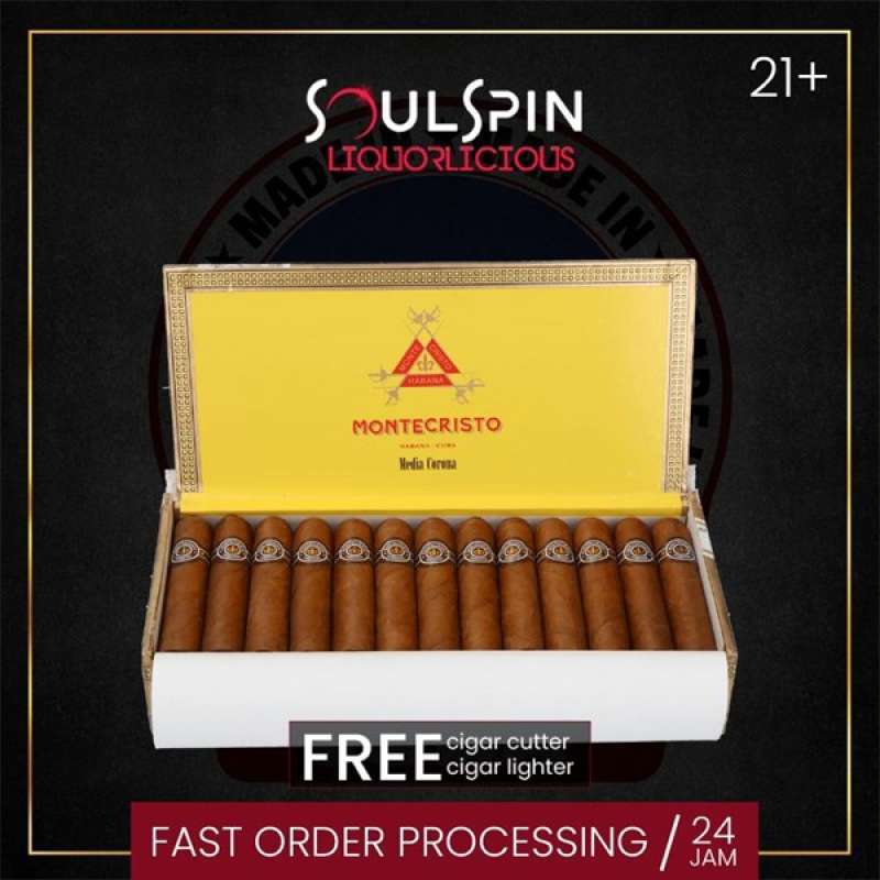 Jual Montecristo Media Corona [ Box Of 25 Sticks ] Cuba Cigar Cerutu Di ...