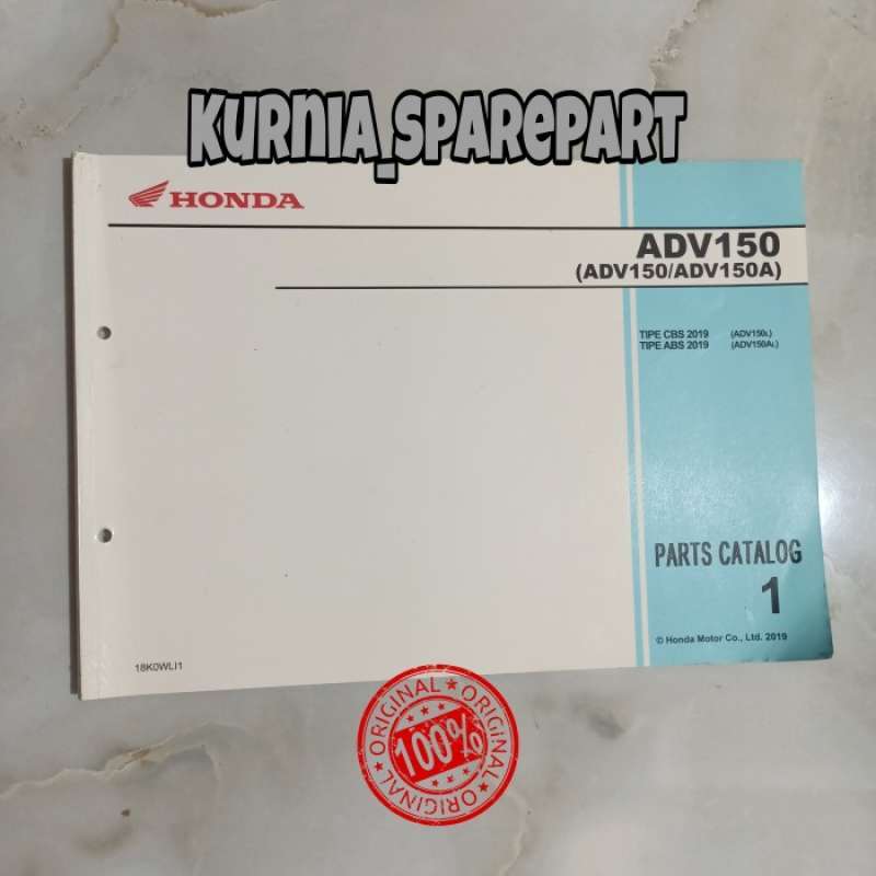 Jual Buku Part Catalog Honda Adv 150 K0w Orisinil Di Seller Velvet