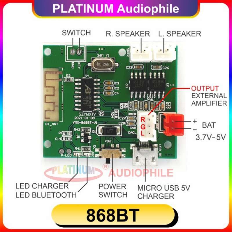 Jual Modul Bluetooth Tws Amplifier Mini Class D 2x 5w Modul Bluetooth 5 ...