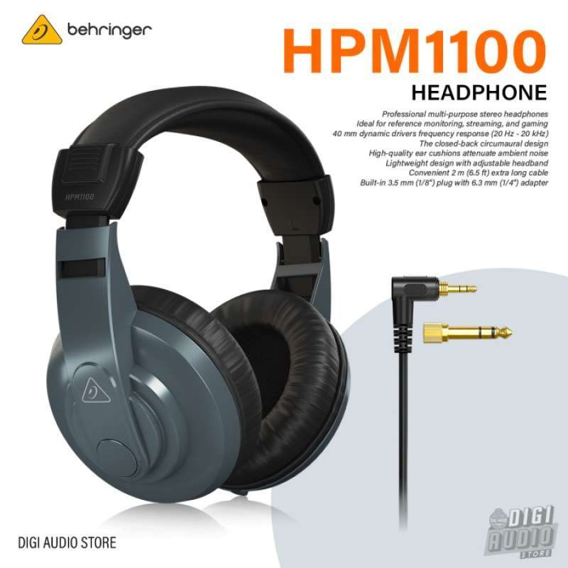 Headphone Flat Monitor Mixing Recording Behringer HPM1100 HPM 1100