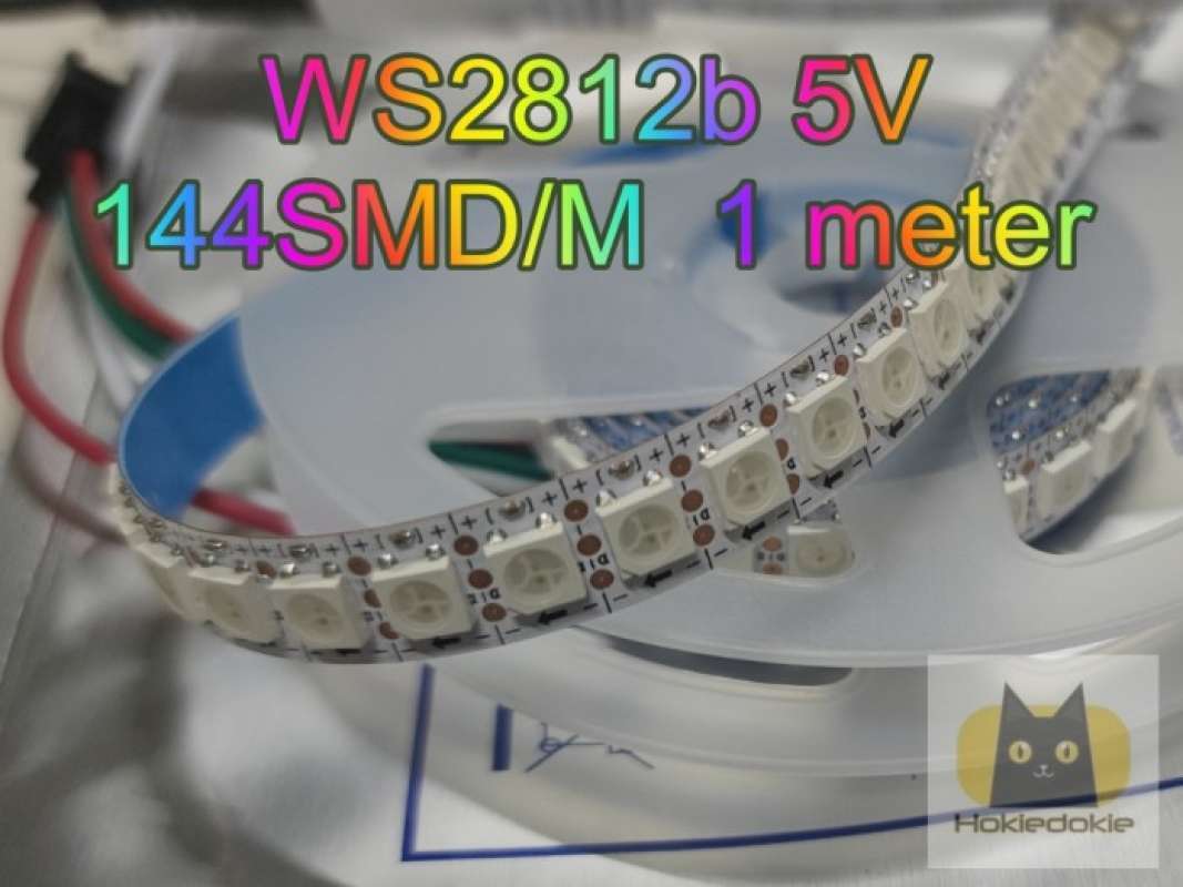 Jual Led Strip Ws2812b Ws2812 5v 1m 144 Piksel 144smd/m Addressable ...