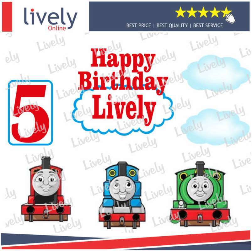 Promo Topper Cake Karakter Hbd Happy Birthday Nama Thomas Set Diskon 23