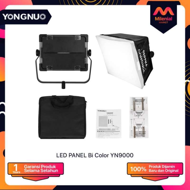 Promo Yongnuo Yn9000 Yn-9000 Bi-color Led Panel + Softbox Included ...