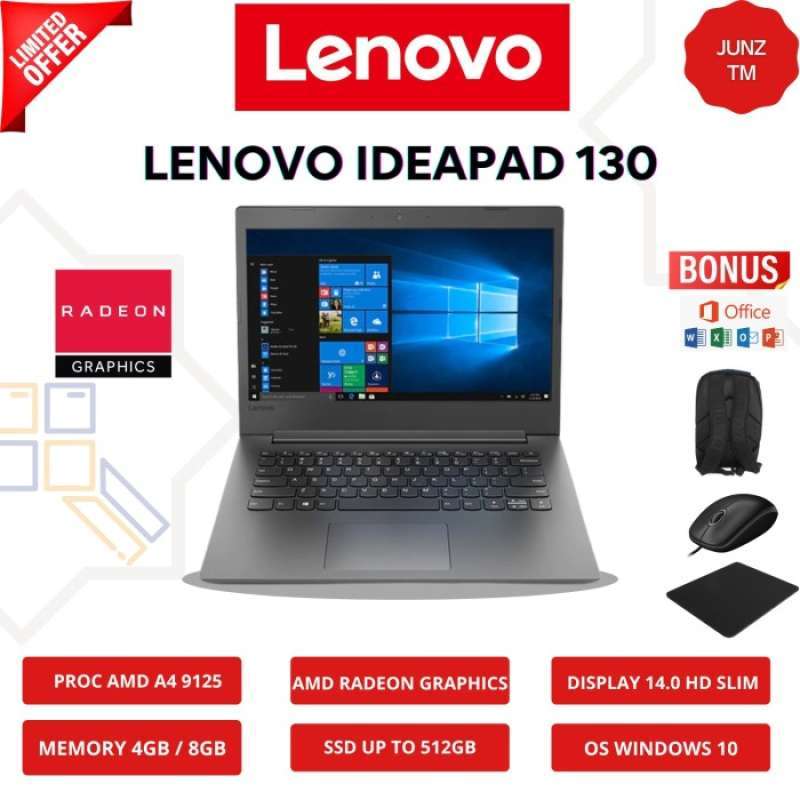 Lenovo ideapad AMD A4-9125 メモリ増設12GB office2019・外箱あり