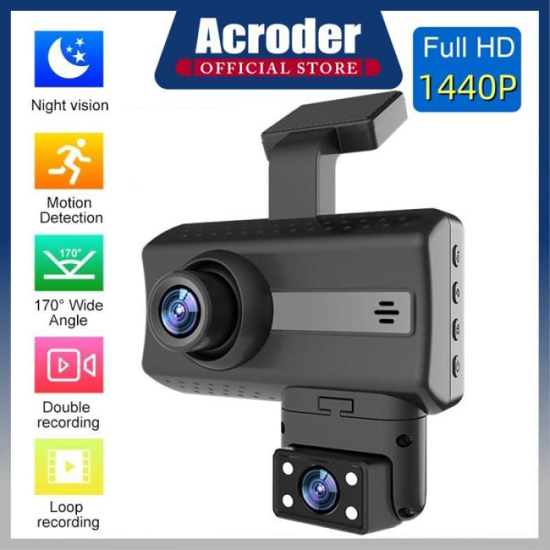 Promo Promo- Acroder Dashcam Mobil 1440p Dual Lens 3 Inch Screen Loop ...