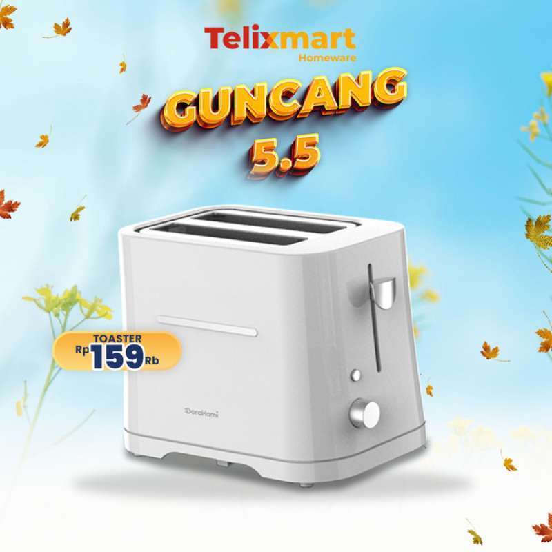 Jual Pemanggang Roti Dorahomi Toaster Listrik Low Watt 2 Slice Bt-002w ...