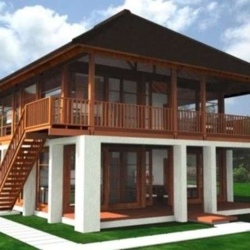 Jual Rumah Kayu Panggung Modern Beton Di Seller Circlet - Cengkareng