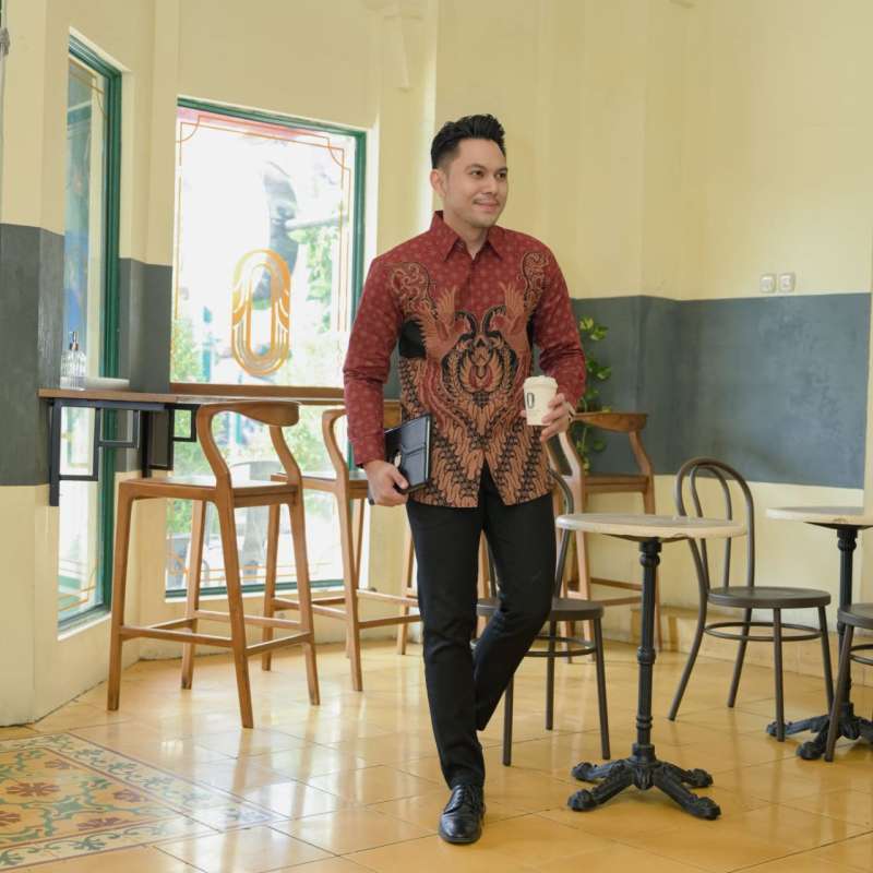 Jual Batik Bagus Kemeja Batik Pria Lengan Panjang Solo Lapis Furing ...