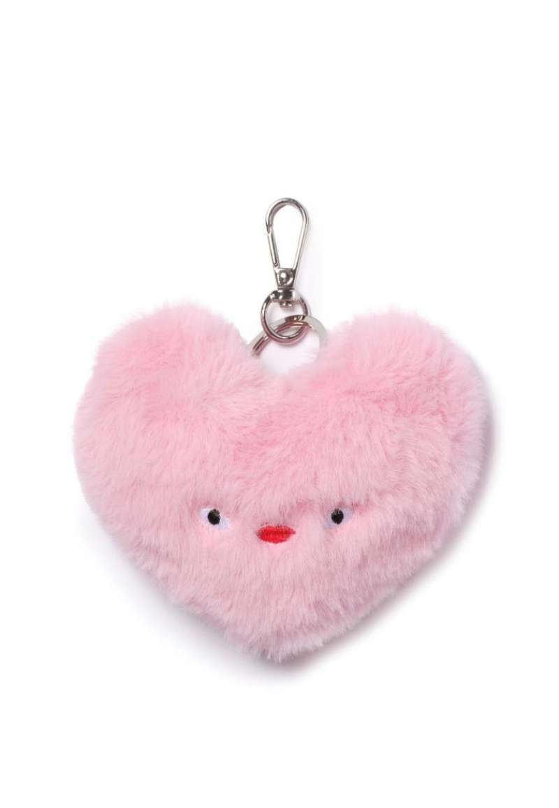 SAMO ONDOH Loveyom Keychain Eco Fur Pink - Main Image