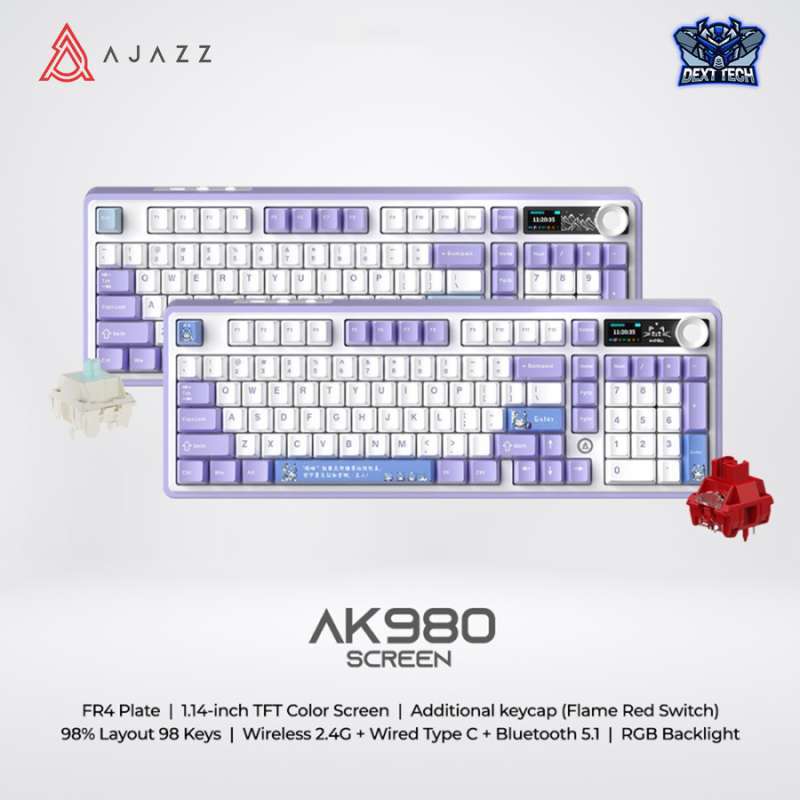 Jual Ajazz Ak980 / Ak-980 98% Wirelsss Mechanical Keyboard