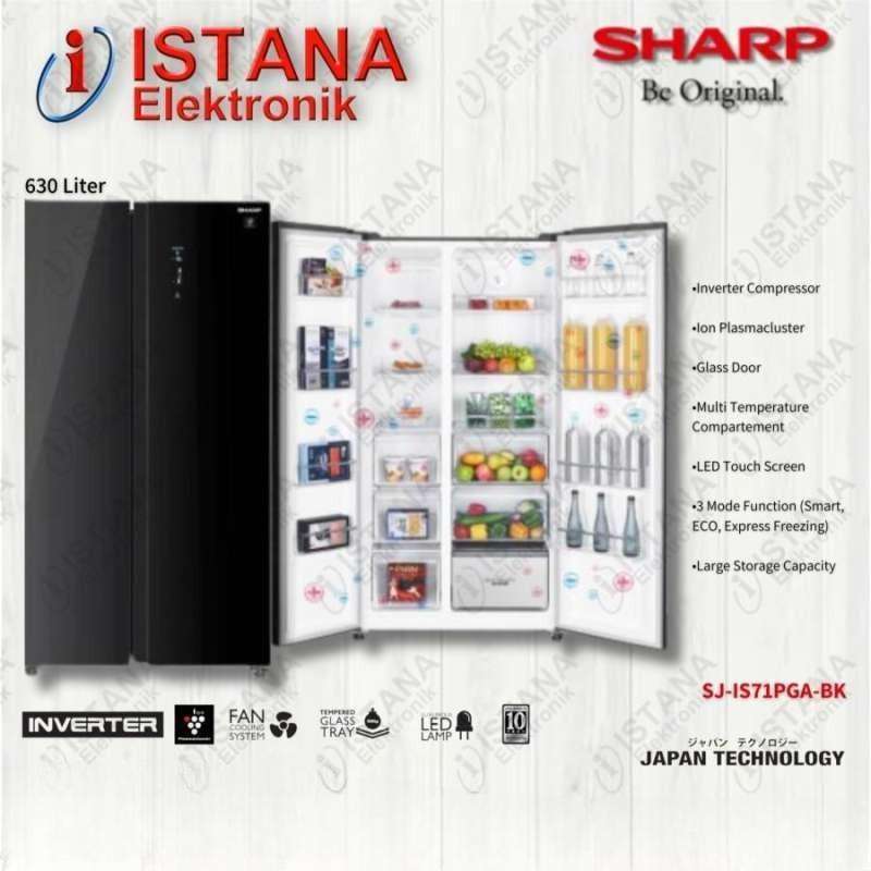 Promo Sharp Sj-is50ma-sl Kulkas Side By Side [472 L/442 L] Diskon 10% ...