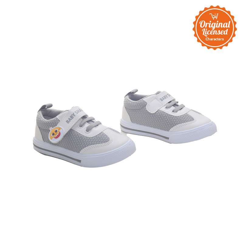 Sepatu Sneaker Toddler Pinkfong Baby Shark 21-26 Grey