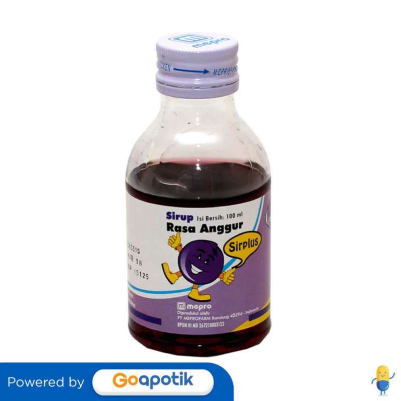 Cd R Rrasa Anggur Jual Sirplus Rasa Anggur Sirup 100 Ml Di Seller Apotek Mitra Sehat ...