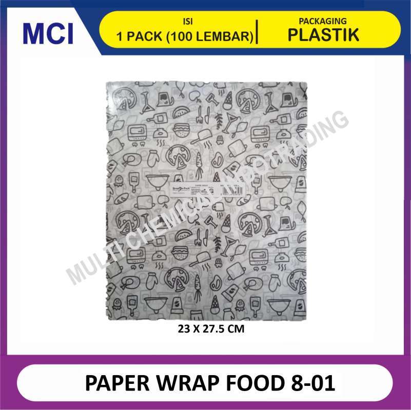 Jual Kertas Nasi 23 X 27.5 Cm - Motif Food 8-01 / Paper Wrap Laminasi ...