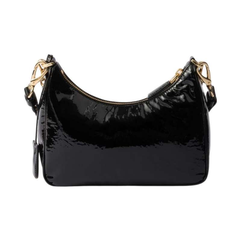 Promo Prada Re-edition Naplak Patent Leather With Chain Mini