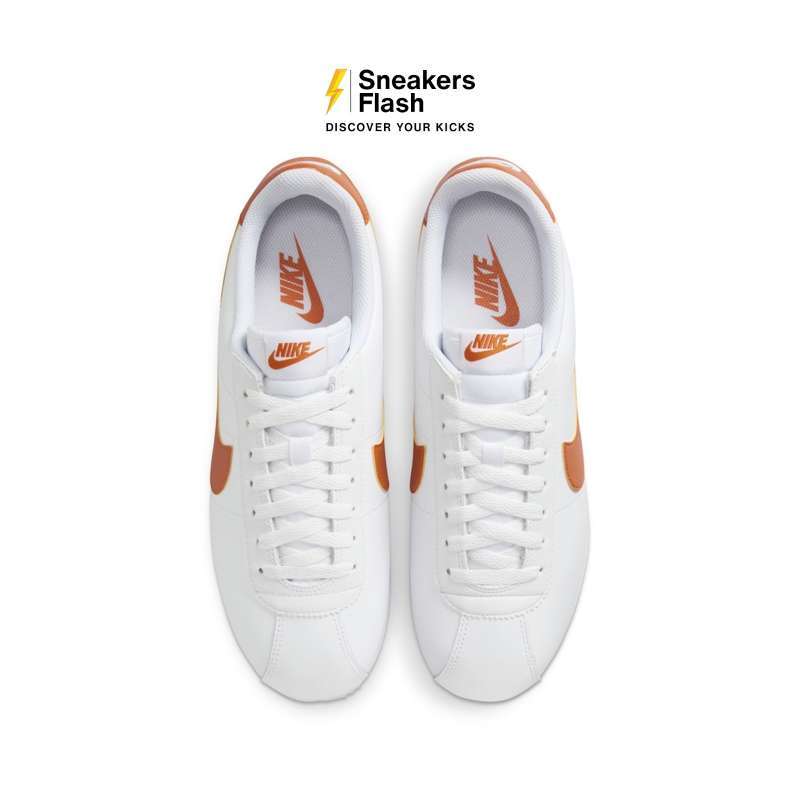 Promo Sepatu Sneakers Pria Nike Cortez White Campfire Orange