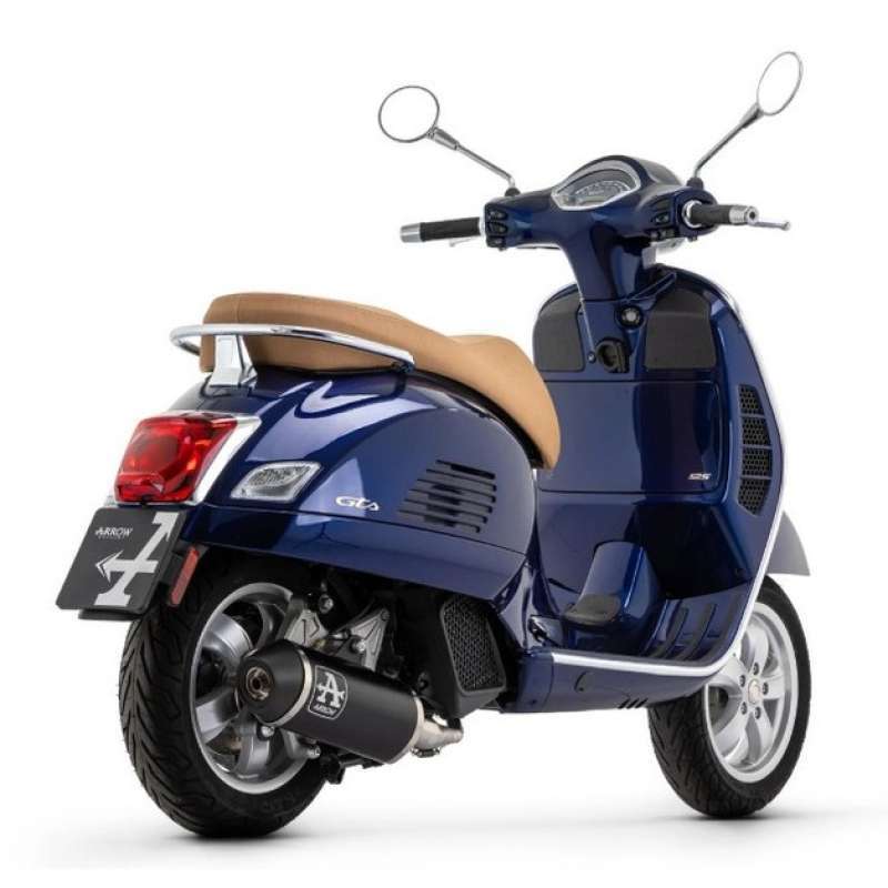 Knalpot Arrow Exhaust Urban Endcap Black Carbon Fullsystem Vespa Gts 150  Iget 4v