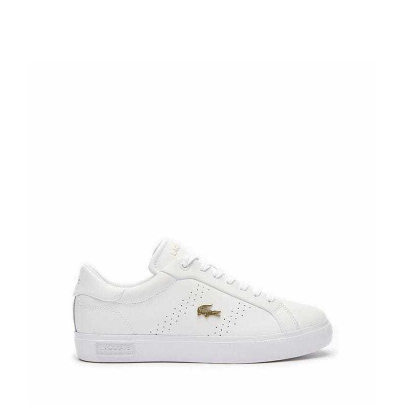 Sepatu Sneakers Wanita Lacoste Powercourt Leather Trainers White  (L4M47SFA0072) Original
