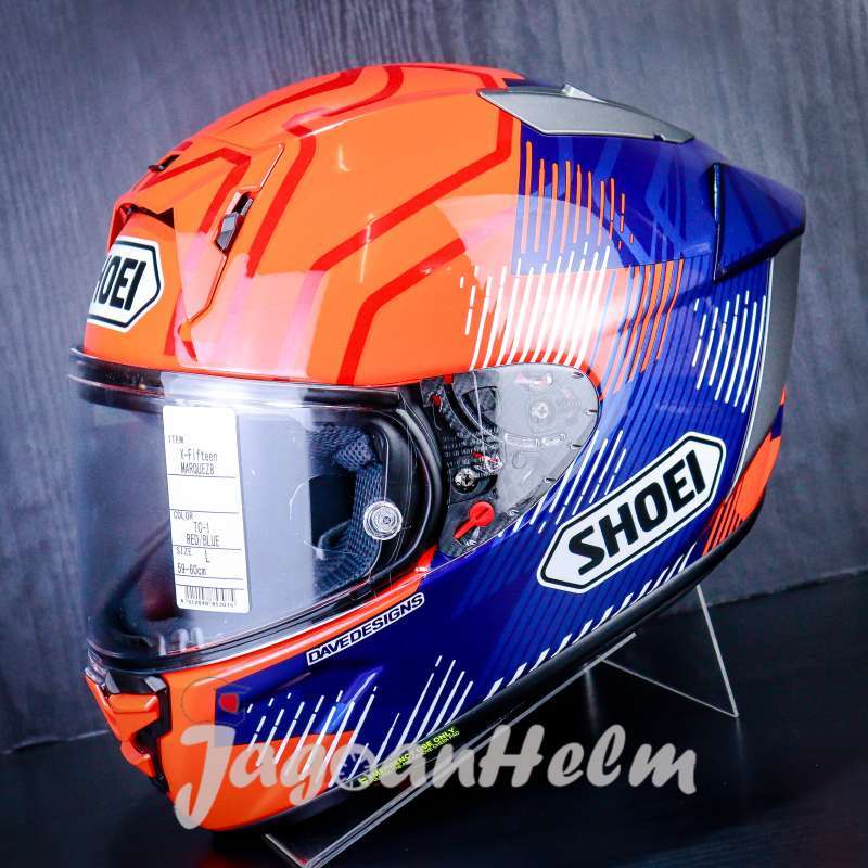 SHOEI HELM X15 MARQUEZ8 RED BLUE XFIFTEEN SNI