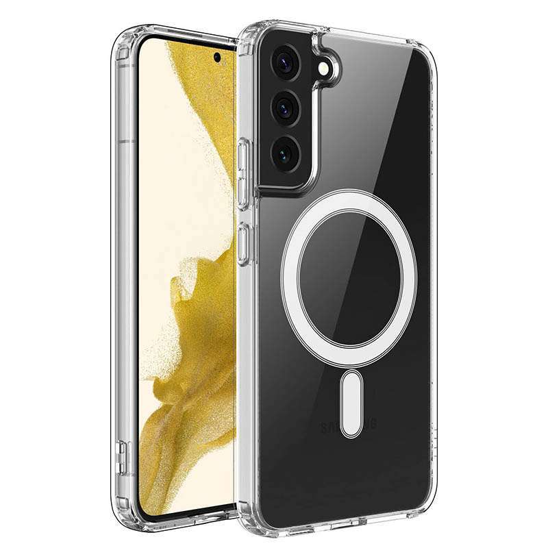 Crystal Armor Mag Case Samsung Galaxy S21 Plus Magsafe Clear Acrylic  Hybrid Magsafe Ring Plate For Magnetic Magnet HP Holder