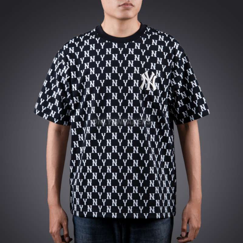 ◇MLB Korea◇ Vintage Monogram Full Plate T-Shirt NY Black MLB New