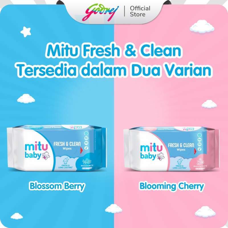 Promo Mitu Baby Wipes Fresh & Clean Buy 1 Get 1 [50's] Diskon 25% Di ...