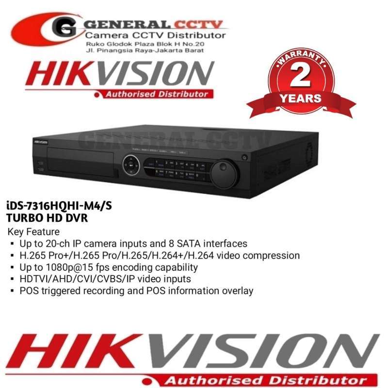 Jual Ids-7316hqhi-m4/s Hikvision Dvr 16 Channel Acusense Di Seller