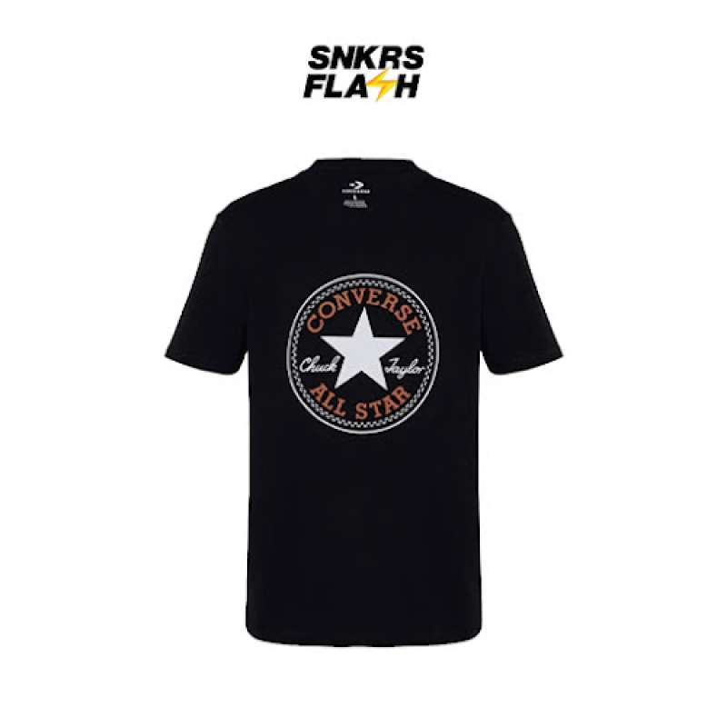 Kaos Lengan Pendek Pria CONVERSE CHUCK PATCH TEE BLACK MT6104001