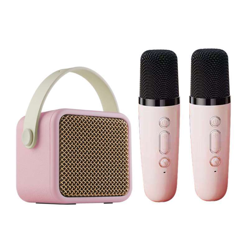 KISONLI G23 Speaker Bluetooth Mini Karaoke Versi 5.3 dengan 2 Mikrofon, Baterai Tahan Lama, dan Desain Elegan, Ideal untuk Pasangan dan Pecinta Musik