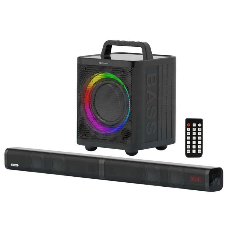KISONLI K16 Soundbar Bluetooth Speaker untuk TV dengan Suara 360° dan Lampu RGB, 120W, Cocok untuk Penggemar Musik dan Hiburan di Rumah