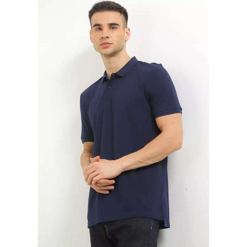 Giordano Men's Cotton Lycra Polo Signature Navy [0101411803]