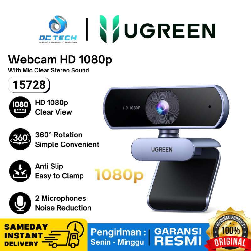 Ugreen USB HD Webcam 1080P Camera with Omnidirectional Microphone Noise  Reduction 15728 Original