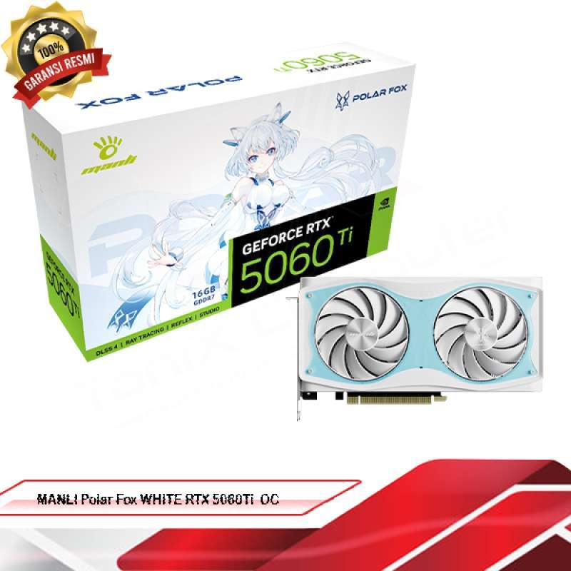 【新品未開封】Manli PolarFox RTX 5060 Ti 16G OC 新品未開封】Manli Polar Fox GeForce RTX 5060 Ti 16G OC