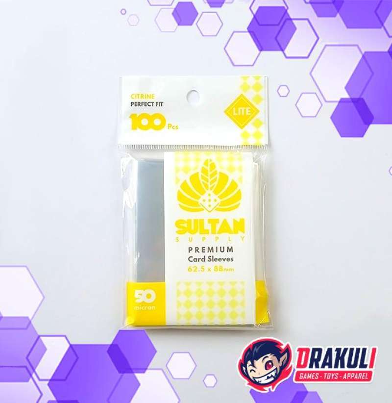 sultan card sleeves Matte Deck Protector (63.5x88mm) 50 sheets [11 colors available – CMONJAPAN Protects and extends the life of board game cards Sultan Sleeve Citrine 100pcs 50