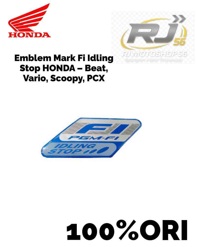 Jual 100% Ori! Emblem Mark Fi Idling Stop Honda – Beat, Vario, Scoopy ...