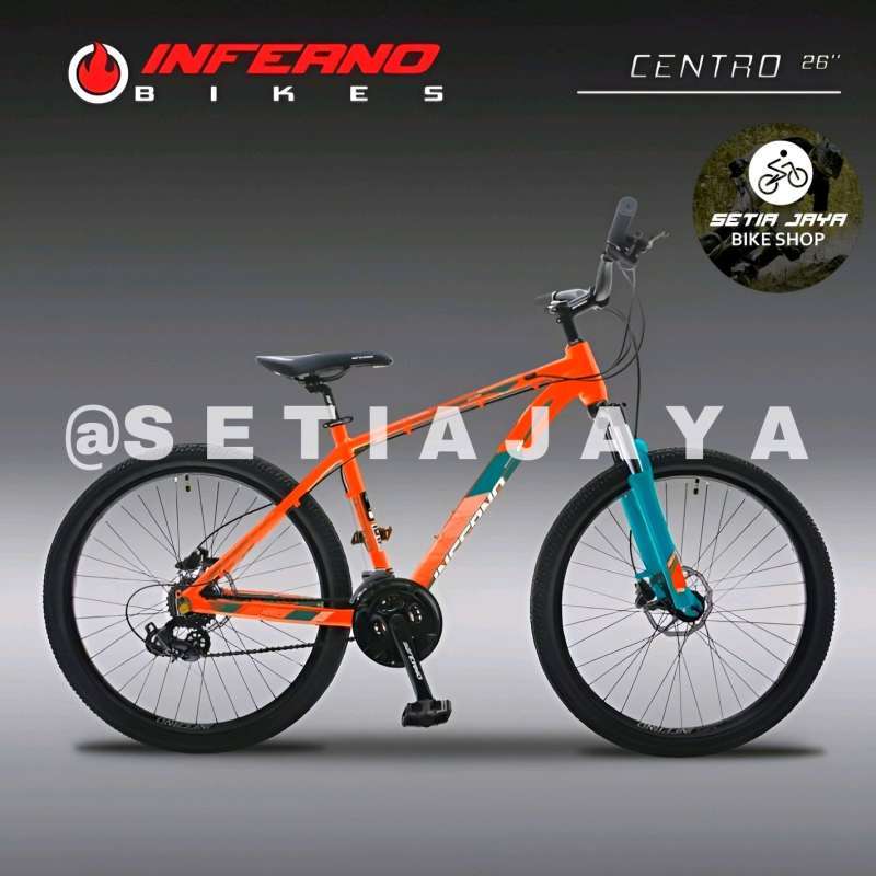 Sepeda Gunung MTB 26 Inch FAMILY INFERNO CENTRO Frame Alloy, 3x8 Speed, Rem  Hidrolik, Mountain Bike New