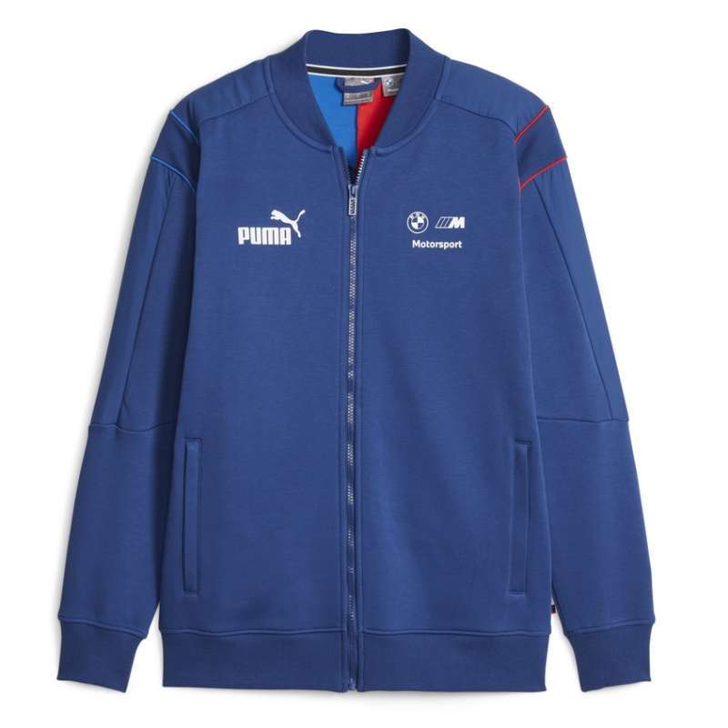Promo Puma Jaket Kasual Pria Bmw Mms Mt7 Sweat Jacket Pro Blue-m