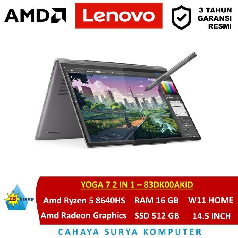 LENOVO YOGA IN 14AHP9 83DK00AKID (ARCTIC GREY) AMD Ryzen 8640HS  16GB MEMORY 512GB SSD