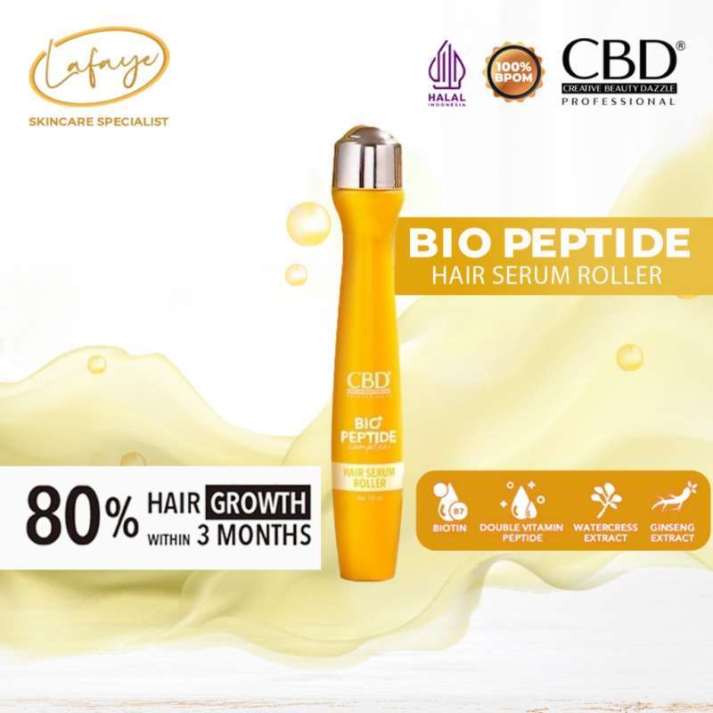 Promo Cbd Bio Peptide Complex Hair Serum Roller 10 Ml - Serum Rambut ...