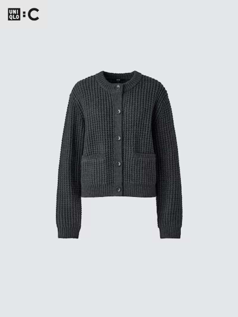 Jual Uniqlo C Clare Waight Keller Cwk Cardigan Waffle Wanita Knit