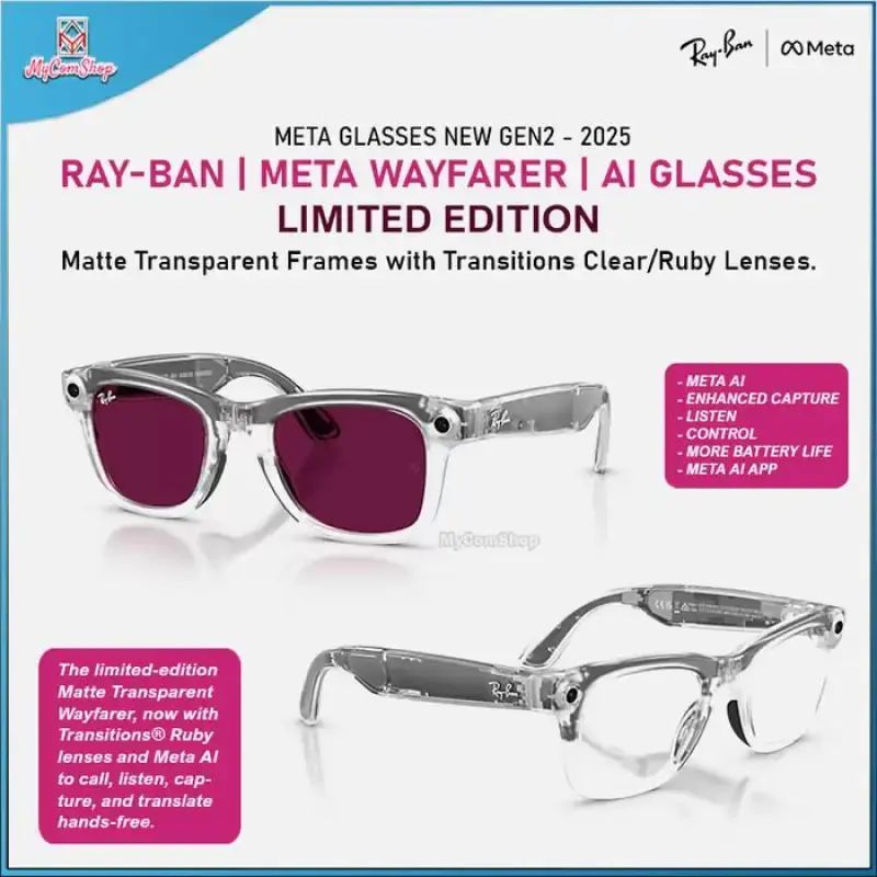 Meta Transparent Frame Harga Kacamata Rayban X Meta Model Terbaru Gratis Ongkir 2026
