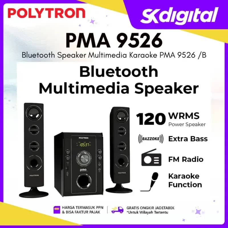 Jual Speaker Polytron Pma 9526 Bluetooth Speaker Multimedia