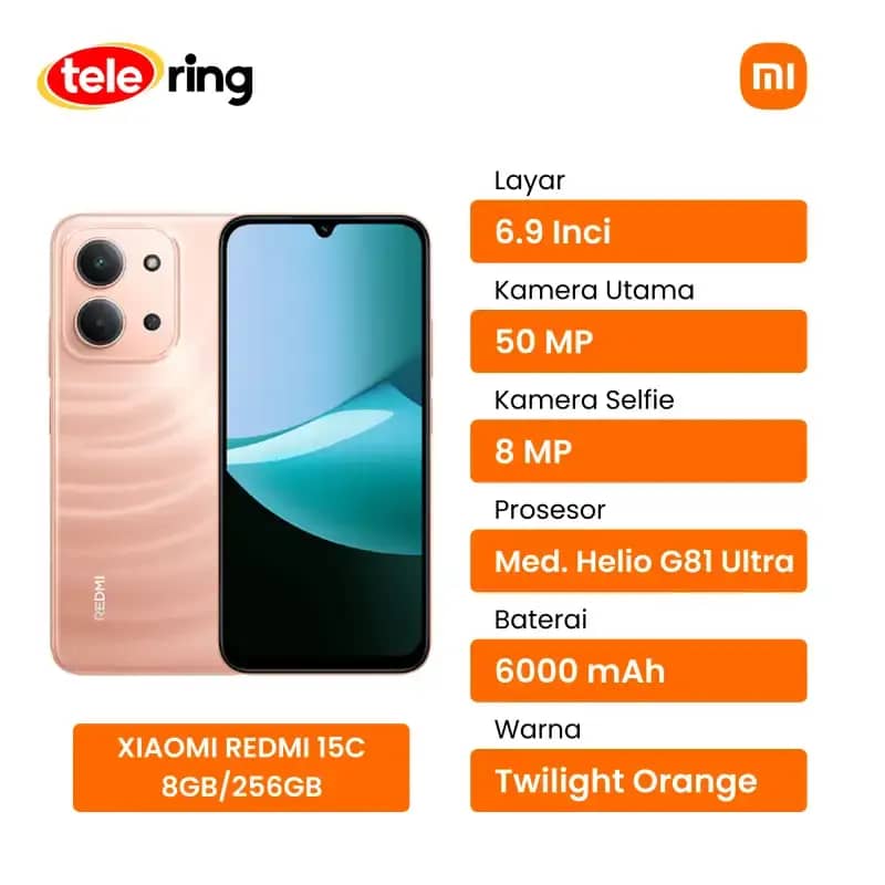 Xiaomi Redmi 15C 8GB+256GB オレンジ Smartfon Xiaomi Redmi 15C 8GB/256GB Orange - купить по выгодной