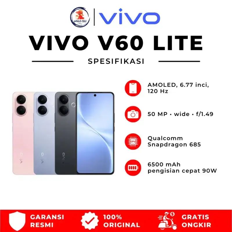 Dimensity 7360 Jual vivo V60 Lite 5g Dimensity 7360-turbo, 6500 Mah + 90w Flashcharge ...