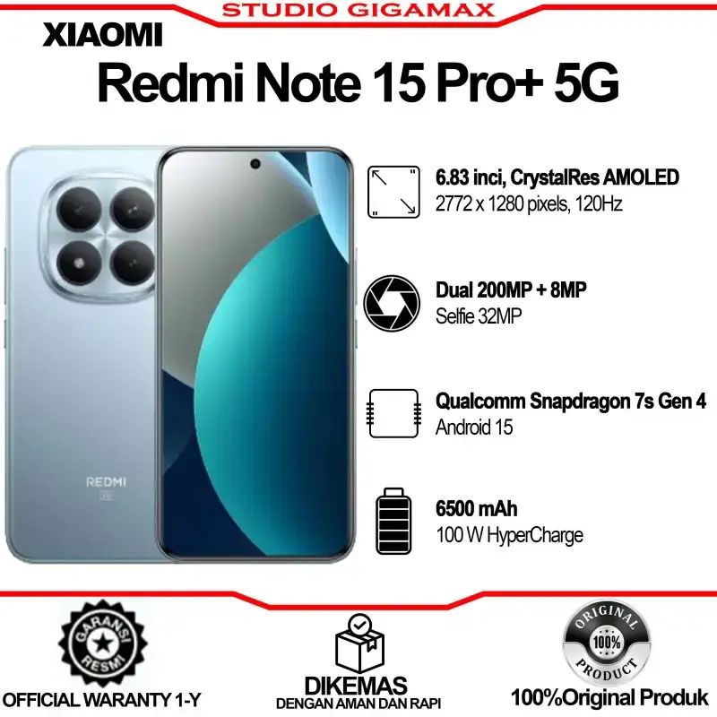 Jual Xiaomi Redmi Note 15 Pro+ 5g 12/512gb Garansi Resmi Di Seller ...